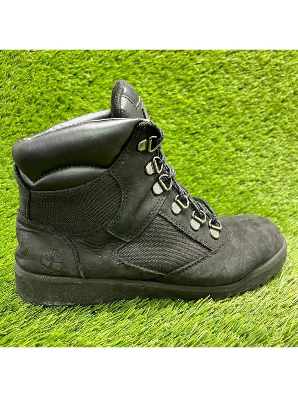 Timberland Field 6-Inch Boys Size 6Y Black Outdoor Waterproof Hiking Ankle Boots